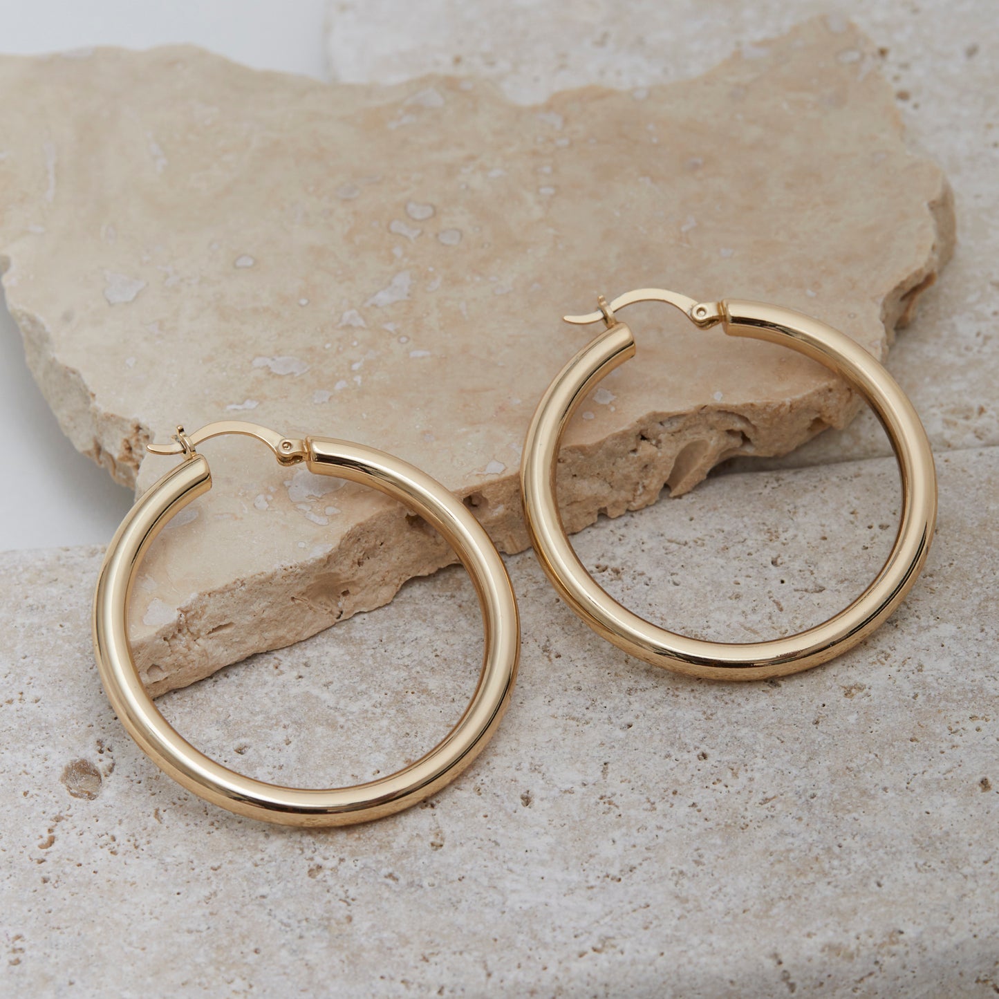 Large Tube Hoop Earrings