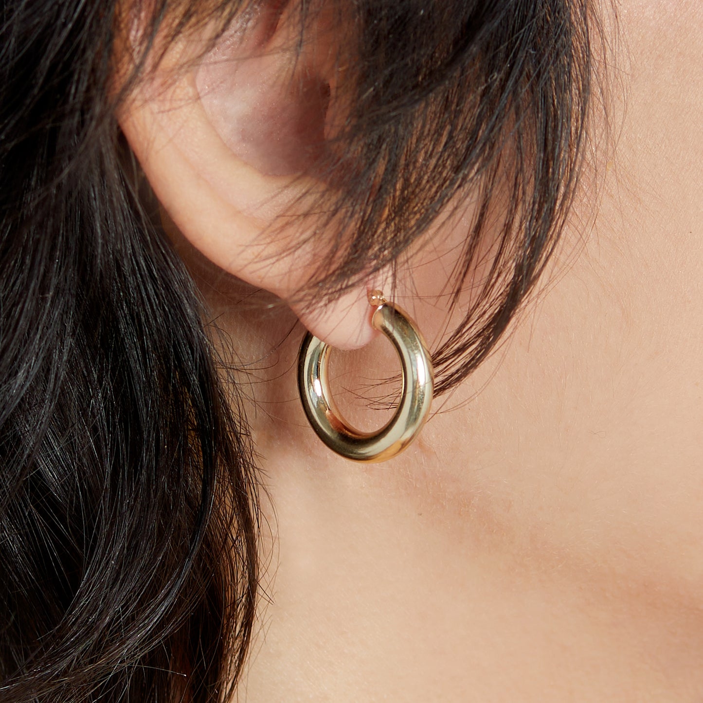 Mini Tube Hoop Earrings