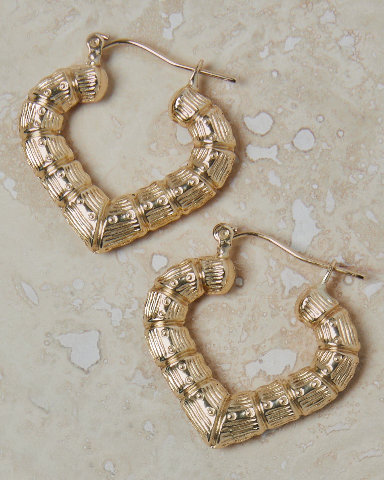 Heart Bamboo Hoops